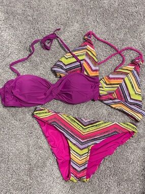 Summer Bikini Bundle Mix & Match Swimwear Set Size S/M (3 Pieces)